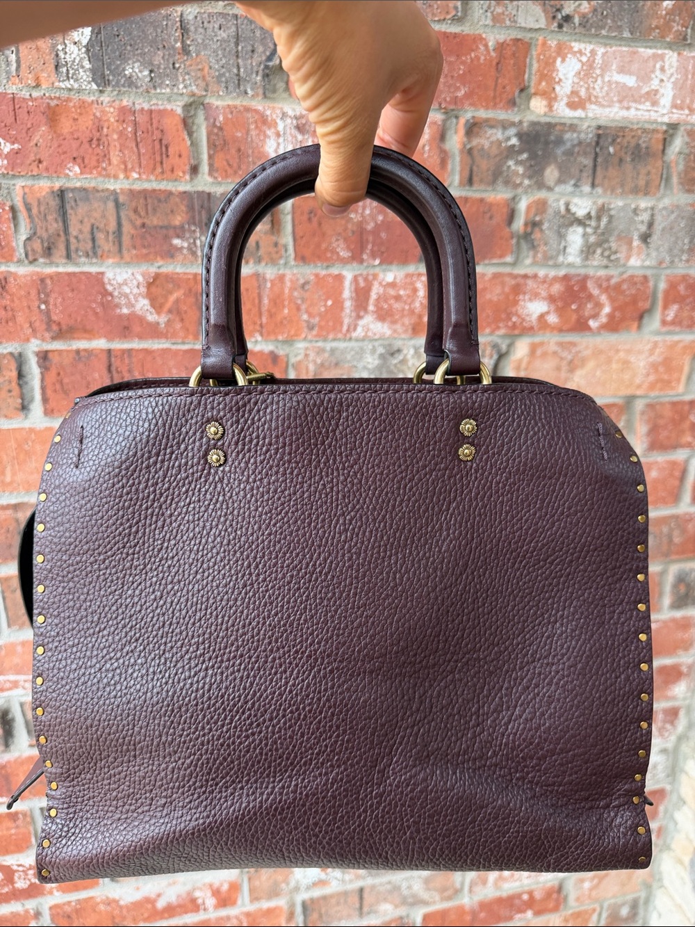 Coach 1941 Rogue with Tea Rose Rivets Oxblood Leather - Style #30456 - Picture 3 of 15